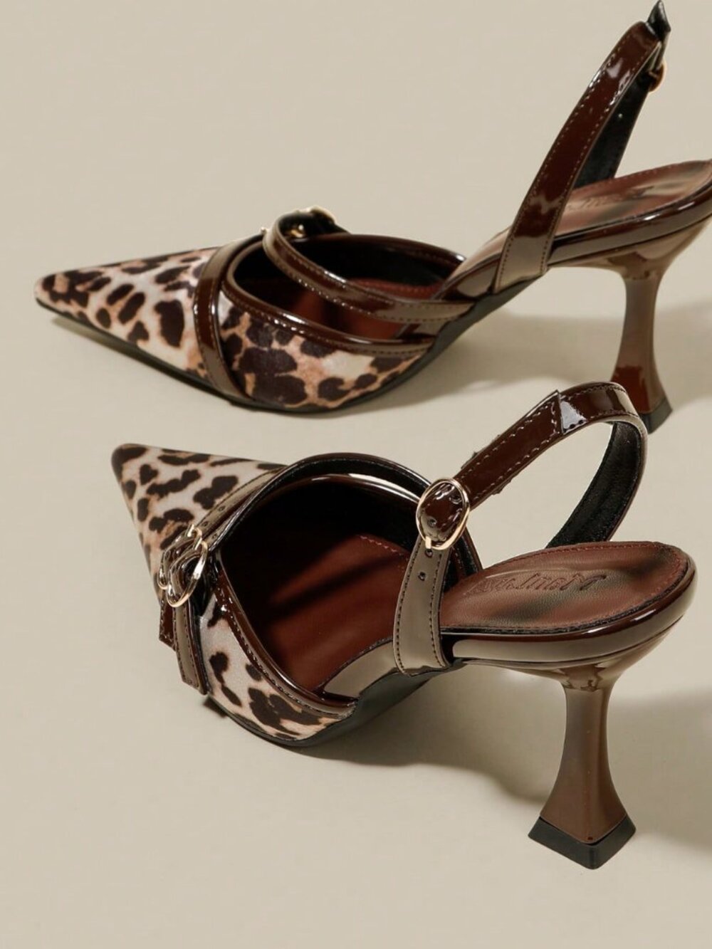 Coffee Brown Sexy Women's Faux Leather High Heel Pumps